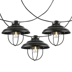 Aislin LED Outdoor String Lights - 120" - 10 Light - PLT4052 - Black - Safavieh -My home decor GUEST a4c64e2f 7f32 49e0 b1ba 19fd7bb070a8