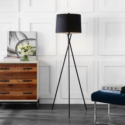 Parsen Floor Lamp - FLL4084 - Black - Safavieh 2 Parsen Floor Lamp - FLL4084 - Black - Safavieh - Image 2