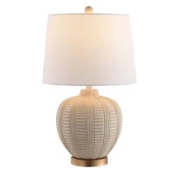 Marrla Table Lamp W/ USB Port - 23.25 Inch Height - TBL4424 - Cream - Safavieh