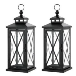 Lirio 20.5" Indoor/Outdoor Lantern (Set Of 2) - PLT4064 - Black - Safavieh -My home decor GUEST a807cd38 e351 44cf 9734 32d14c4e9bb0