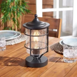 Rueda 6.3" Outdoor Table Lamp - PLT7041 - Black - Safavieh -My home decor GUEST a8c1d2a9 fdc3 4c24 bf52 27d545952fd1