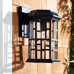 Carwen 8.46" Outdoor Sconce (Set Of 2) - PLT7008 - Black - Safavieh -My home decor GUEST a951356e 7769 45f2 93ce ba2dba078bfa