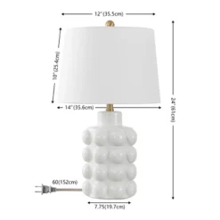 Konny Table Lamp - 24 Inch Height - TBL4608 - Antique White - Safavieh -My home decor GUEST ae8bf671 9f6c 40af b0a1 4dfe343c8e31