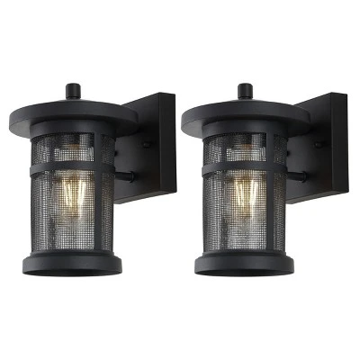 Osprey 7.5" Outdoor Sconce (Set Of 2) - PLT4029 - Black - Safavieh 2 Osprey 7.5" Outdoor Sconce (Set Of 2) - PLT4029 - Black - Safavieh - Image 2