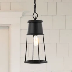 Laela 8.4" Outdoor Pendant - PLT4035 - Black - Safavieh -My home decor GUEST aeac06b5 78a7 4fac 9987 5b883ea313aa