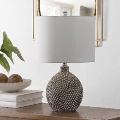 Breeda Ceramic Table Lamp - Ivory - Safavieh
