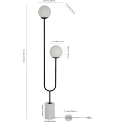 Leif Iron & Marble Floor Lamp - Black/White - Safavieh -My home decor GUEST b4b54dc6 2f9f 4980 a3c1 a1e3a7c18277
