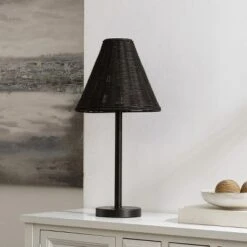 Ricki Table Lamp - 24 Inch Height - TBL4589 - Black - Safavieh -My home decor GUEST b5a0e310 a9a8 487c 8d32 8312af9d79e6