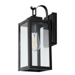 Clemens 6.65" Outdoor Sconce (Set Of 2) - PLT4018 - Black - Safavieh -My home decor GUEST b81dbd01 1a42 4499 9617 25291490584d