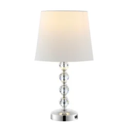 Nola Stacked Crystal Ball Lamp - 16 Inch Height - LIT4123 - Safavieh -My home decor GUEST be17627b 7701 4428 865e 81c000cf261e