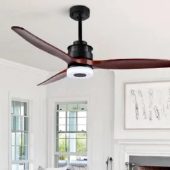 Jemper Led Light 52" Ceiling Fan - CLF1019 - Black - Safavieh -My home decor GUEST be598a7e 78c8 4c12 9ee8 67c8f34c7edc