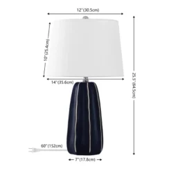 Jude Table Lamp - 25.5 Inch Height - TBL4613 - Navy - Safavieh -My home decor GUEST be78ab76 84d7 4b16 b398 12050ee21775