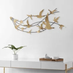 Amarali 32" Iron Wall Decor - WDC5004 - Black/Gold - Safavieh