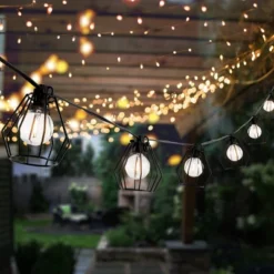 Bowne 10 Light LED 120" Outdoor String Light - PLT4053 - Safavieh -My home decor GUEST bfa5caf4 6ee1 490d 99b1 341c76ed85ad