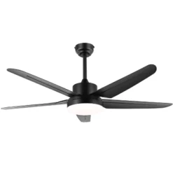 Melesa Led Light 52" Ceiling Fan - CLF1027 - Black - Safavieh -My home decor GUEST c033150f b1fd 40a3 8e45 53ccf0b39352