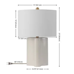 Anessa Table Lamp - 23 Inch Height - TBL4611 - Cream/Brass - Safavieh -My home decor GUEST c1c7324d 3ca5 4258 a746 d3eacc9f2327