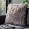 Faux Luke Peacock Pillow - Grey - 20" X 20" - Safavieh
