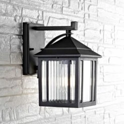 Ranzi Outdoor Wall Lantern - PLT4009 - Clear/Black - Safavieh -My home decor GUEST c4cf51fe e7c6 40cd 86f1 1954721de53d