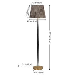 Carlyle 64" Floor Lamp - FLL4147 - Black/Brass - Safavieh -My home decor GUEST c63567de 6311 454c 8744 bd47a6d18cea