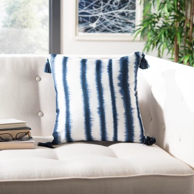 Cassia Pillow - Navy/White - 16" X 16" - Safavieh 3 Cassia Pillow - Navy/White - 16" X 16" - Safavieh - Image 3
