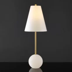 Genesis Alabaster Table Lamp - CTL1062 - Gold/White - Safavieh Couture