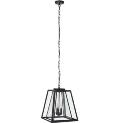 Rydler 13" Outdoor Pendant - PLT7028 - Black - Safavieh -My home decor GUEST ca0d7359 240c 4616 8b32 5f4a0097575a