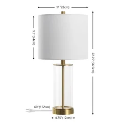 Anders 22.25" Table Lamp (Set Of 2) - TBL4620 - Clear/Brass - Safavieh -My home decor GUEST ca4a070b b1d2 4b2e 8f16 a9dc3a5fd564