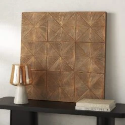 Marlow 31.5" Wood/Resin Wall Decor - WDC5024 - Gold - Safavieh