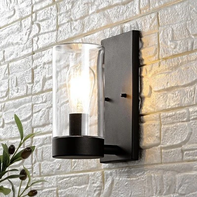 Lianne 6.25" Outdoor Sconce (Set Of 2) - PLT4038 - Black - Safavieh 2 Lianne 6.25" Outdoor Sconce (Set Of 2) - PLT4038 - Black - Safavieh - Image 2