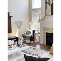 Sauna Floor Lamp - LIT4515 - Antique Gold - Safavieh -My home decor GUEST cc9b3f13 31dd 49e3 9de7 bdfb2ef2d8e0