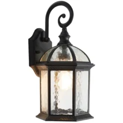 Falyn 8" Outdoor Wall Sconce (Set Of 2) - PLT7004 - Black - Safavieh -My home decor GUEST cd633693 841a 46fc b33f 35da55166126