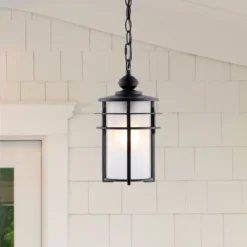 Adisyn 7" Outdoor Pendant - PLT4026 - Black - Safavieh -My home decor GUEST cda3e20e f8af 43f5 923e 8a0286801548