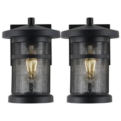 Osprey 7.5" Outdoor Sconce (Set Of 2) - PLT4029 - Black - Safavieh 3 Osprey 7.5" Outdoor Sconce (Set Of 2) - PLT4029 - Black - Safavieh - Image 3