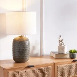 Oryn Table Lamp - 20 Inch Height - TBL9004 - Taupe - Safavieh -My home decor GUEST d454c862 f473 4397 a063 9603815de4b3