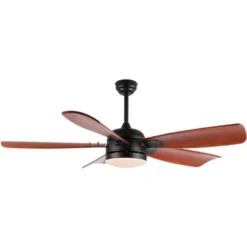 Durden Led Light 57" Ceiling Fan - CLF1029 - Black - Safavieh -My home decor GUEST d67e40ee 9198 4423 b638 eb2ae1f0a298