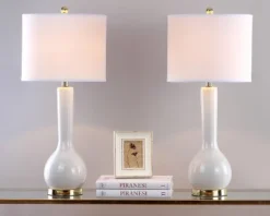 Mae Long Neck Ceramic Table Lamp (Set Of 2) - Safavieh -My home decor GUEST d6d16fe3 6af5 4c1b ad66 57e5bfd4125c