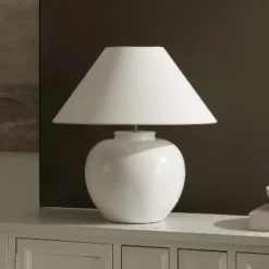 Korie 21" Table Lamp - TBL4657 - White - Safavieh -My home decor GUEST d759921f 72d7 450e 9d16 c8c5438a7029