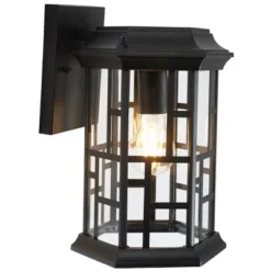 Carwen 8.46" Outdoor Sconce (Set Of 2) - PLT7008 - Black - Safavieh -My home decor GUEST d9ef3d24 a666 43ec 91c2 7579dc550072