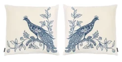 Loving Pair Pillow (Set Of 2) - Beige/Blue - 20" X 20" - Safavieh -My home decor GUEST dd210f0e 63a7 41fb 9307 38bbe5d01648