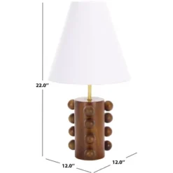 Millie 22" Wood Table Lamp - TBL3023 - Walnut - Safavieh -My home decor GUEST dee44d5f 12f5 4a00 9513 d90d0f7327d3