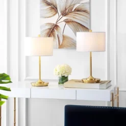 Taren Table Lamp (Set Of 2) - 21.5 Inch Height - TBL4228 - Gold - Safavieh