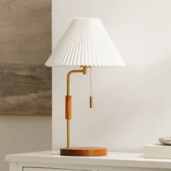 Jonah Table Lamp - 23 Inch Height - TBL4576 - Walnut/Brass - Safavieh -My home decor GUEST e443858f bef1 4b9e a850 1897b0a6bf3b