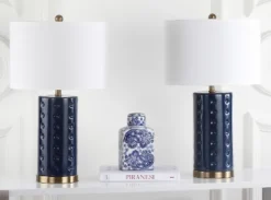 Roxanne Table Lamp (Set Of 2) - Navy - Safavieh