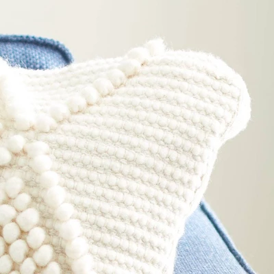 20"x20" Oversize Spacedye Square Throw Pillow Cream - Safavieh 2 20"x20" Oversize Spacedye Square Throw Pillow Cream - Safavieh - Image 2