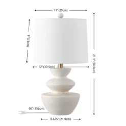 Jorden 21.5" Table Lamp (Set Of 2) - TBL4642 - White - Safavieh -My home decor GUEST e7783da2 fa22 43e6 9063 f1b3728841cd