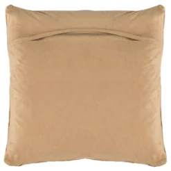 Latta Metallic Cowhide Pillow - Beige/Gold - 20" X 20" - Safavieh -My home decor GUEST e86bcd18 4522 444b b9dd fa8230b59457