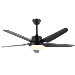 Melesa Led Light 52" Ceiling Fan - CLF1027 - Black - Safavieh -My home decor GUEST ed520058 5f3f 45c6 8630 2b0a4d62ee6a