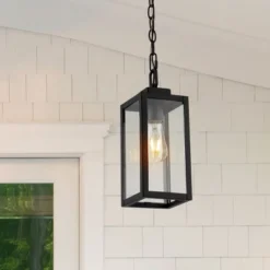 Clemens 5" Outdoor Pendant - PLT4019 - Black - Safavieh -My home decor GUEST f4ed247d 872f 47f1 828a 6461dc56dd03