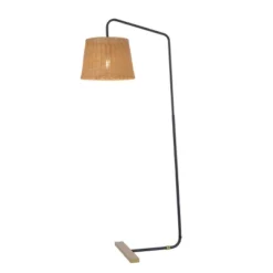 Millie 61" Floor Lamp - FLL4137 - Black/Natural - Safavieh