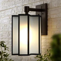 Hyla 12" Outdoor Sconce - PLT4023 - Black - Safavieh -My home decor GUEST f5ab3720 3d3f 4d85 8c0b 035894322f9f